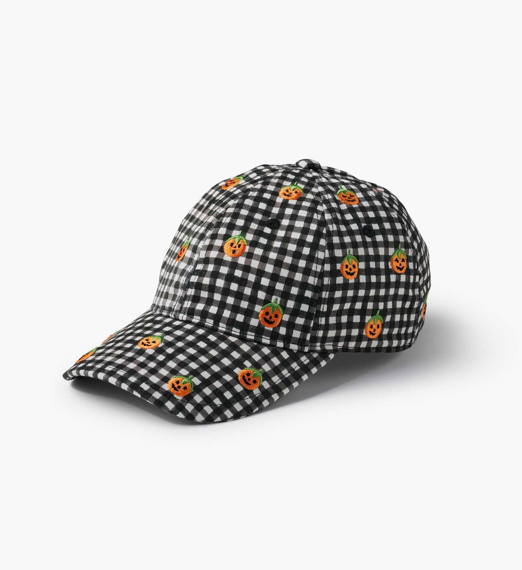 Cloverpaperco™ - Baseball Cap - Pumpkin Gingham