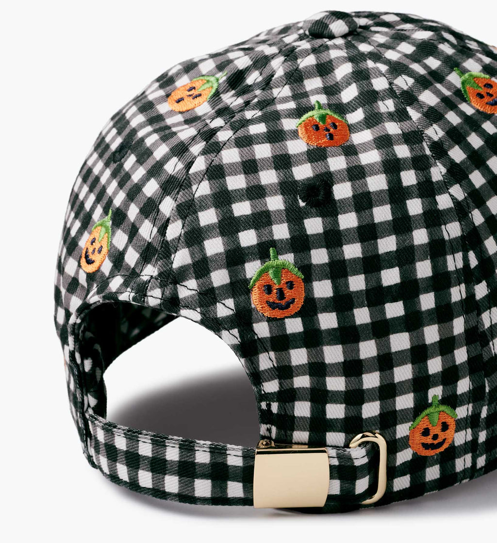 Cloverpaperco™ - Baseball Cap - Pumpkin Gingham