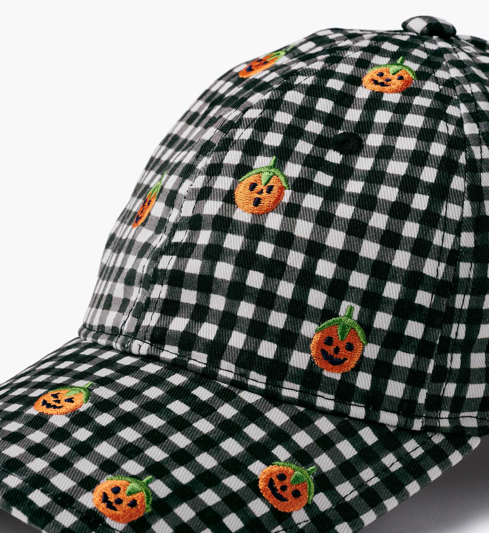 Cloverpaperco™ - Baseball Cap - Pumpkin Gingham