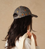 Cloverpaperco™ - Baseball Cap - Pumpkin Gingham