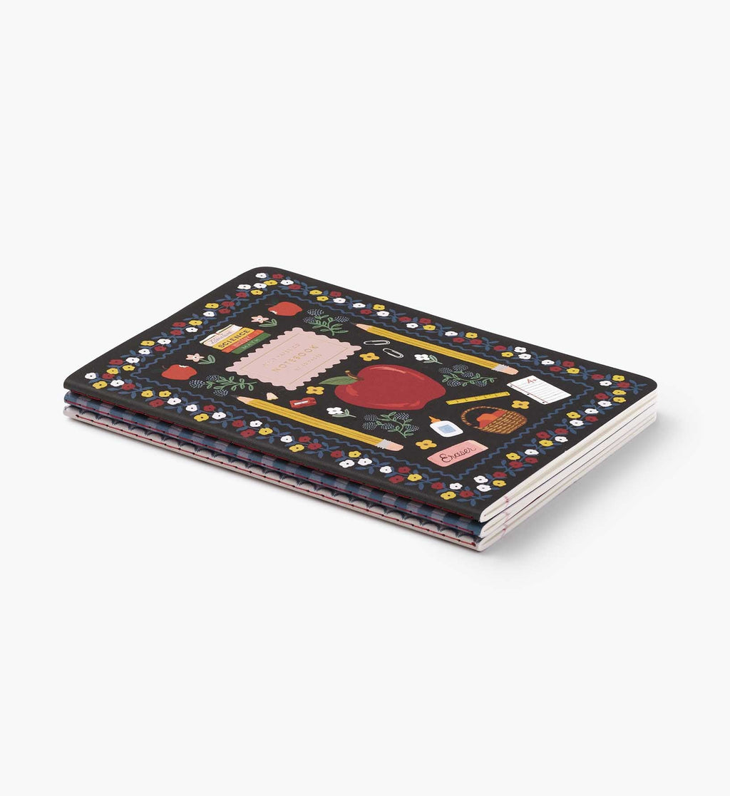 Cloverpaperco™ - Stitched Notebook Set - Schoolhouse