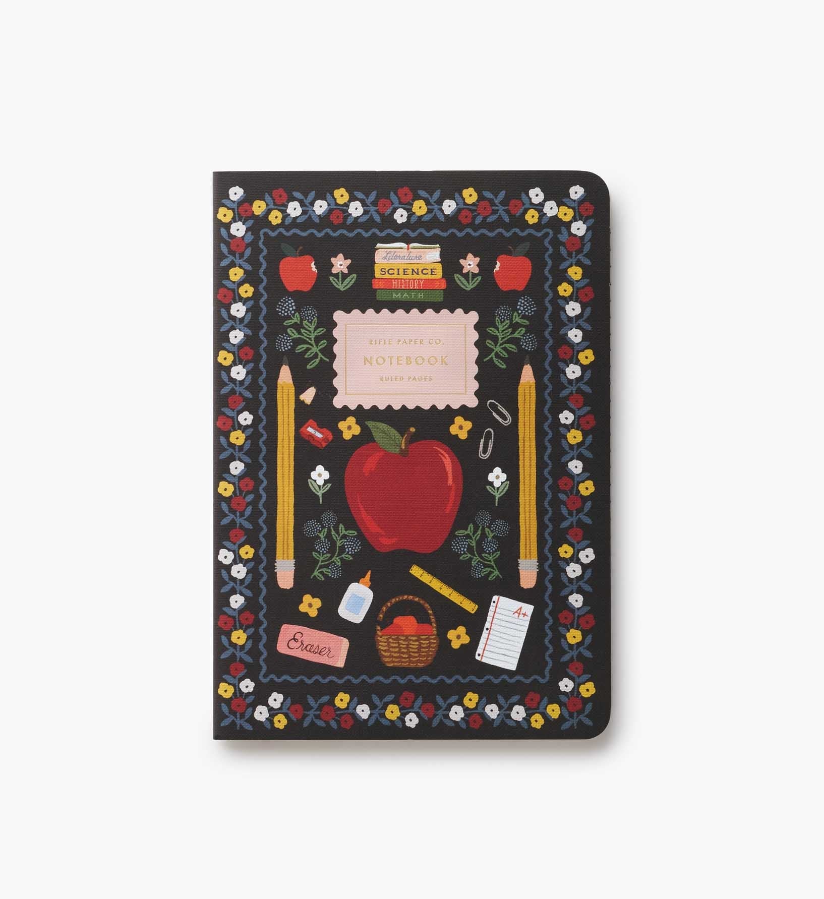 Cloverpaperco™ - Stitched Notebook Set - Schoolhouse
