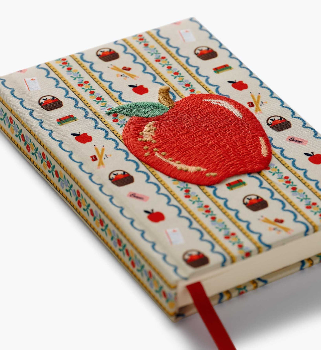 Cloverpaperco™ - Mini Embroidered Journal - Schoolhouse