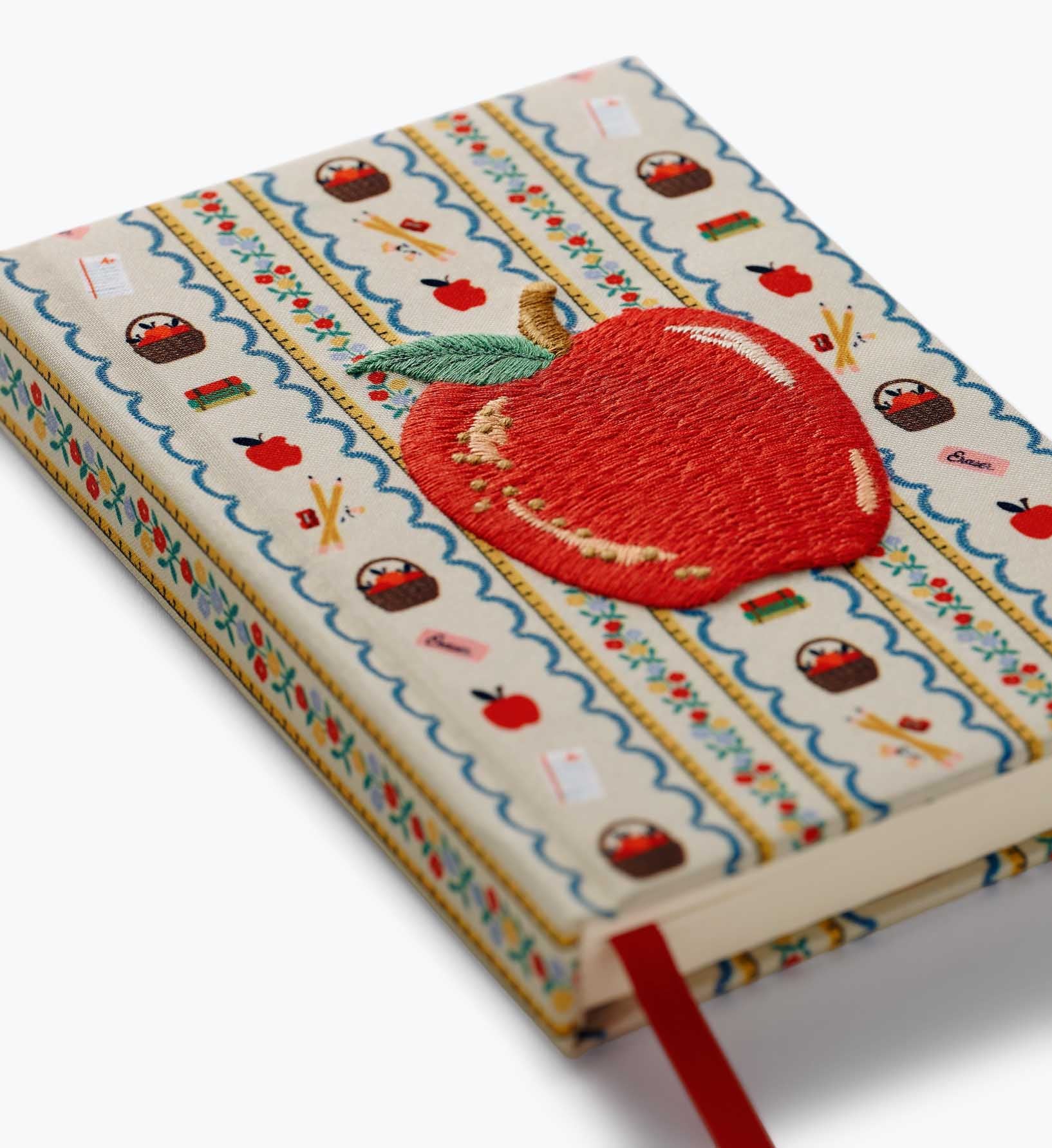 Cloverpaperco™ - Mini Embroidered Journal - Schoolhouse