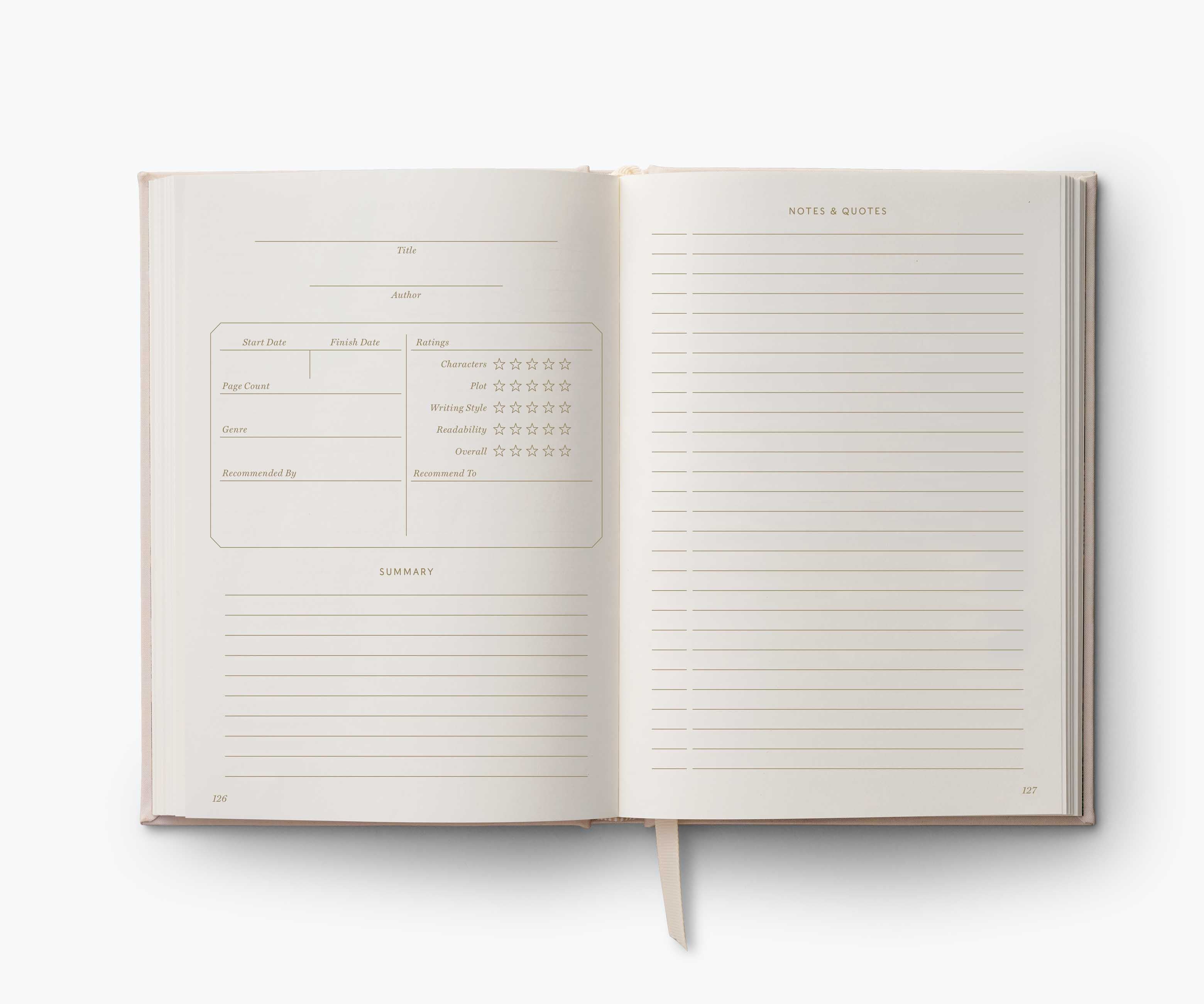 Cloverpaperco™ - Embroidered Book Journal - Book Club