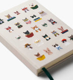 Cloverpaperco™ - Embroidered Journal - Studious Cats