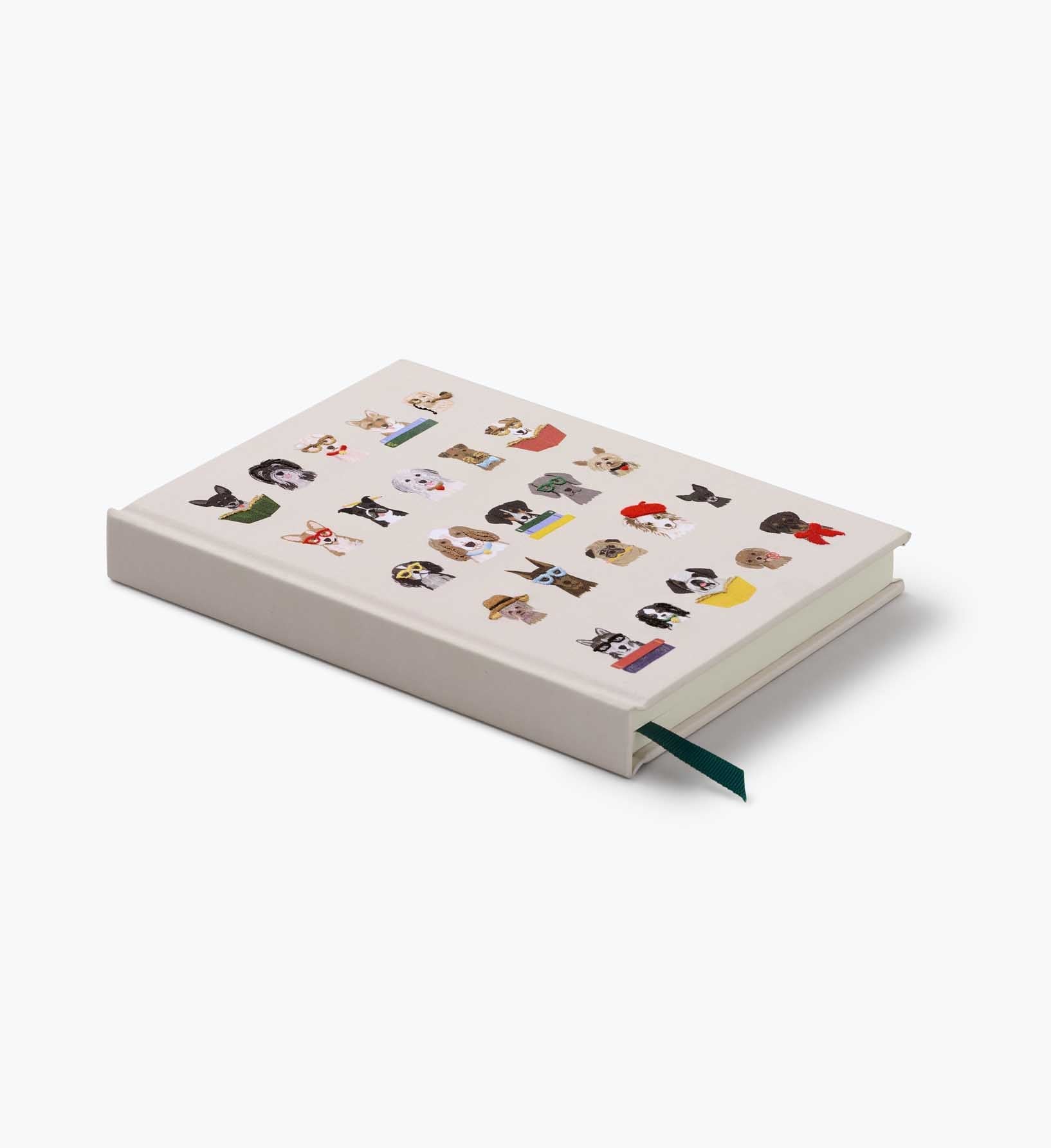 Cloverpaperco™ - Embroidered Journal - Studious Dogs