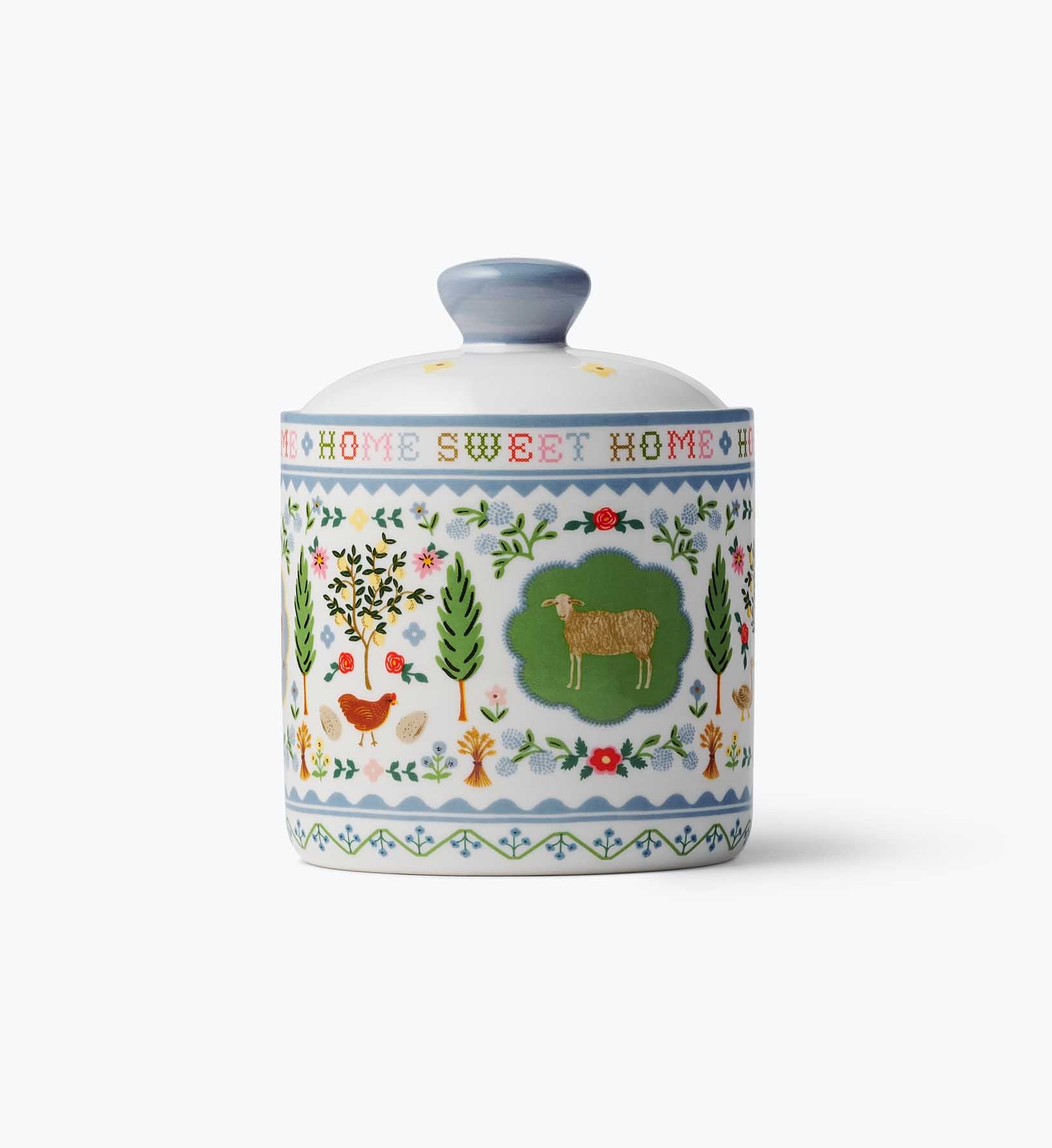 Cloverpaperco™ - Porcelain Canister - Home Sweet Home