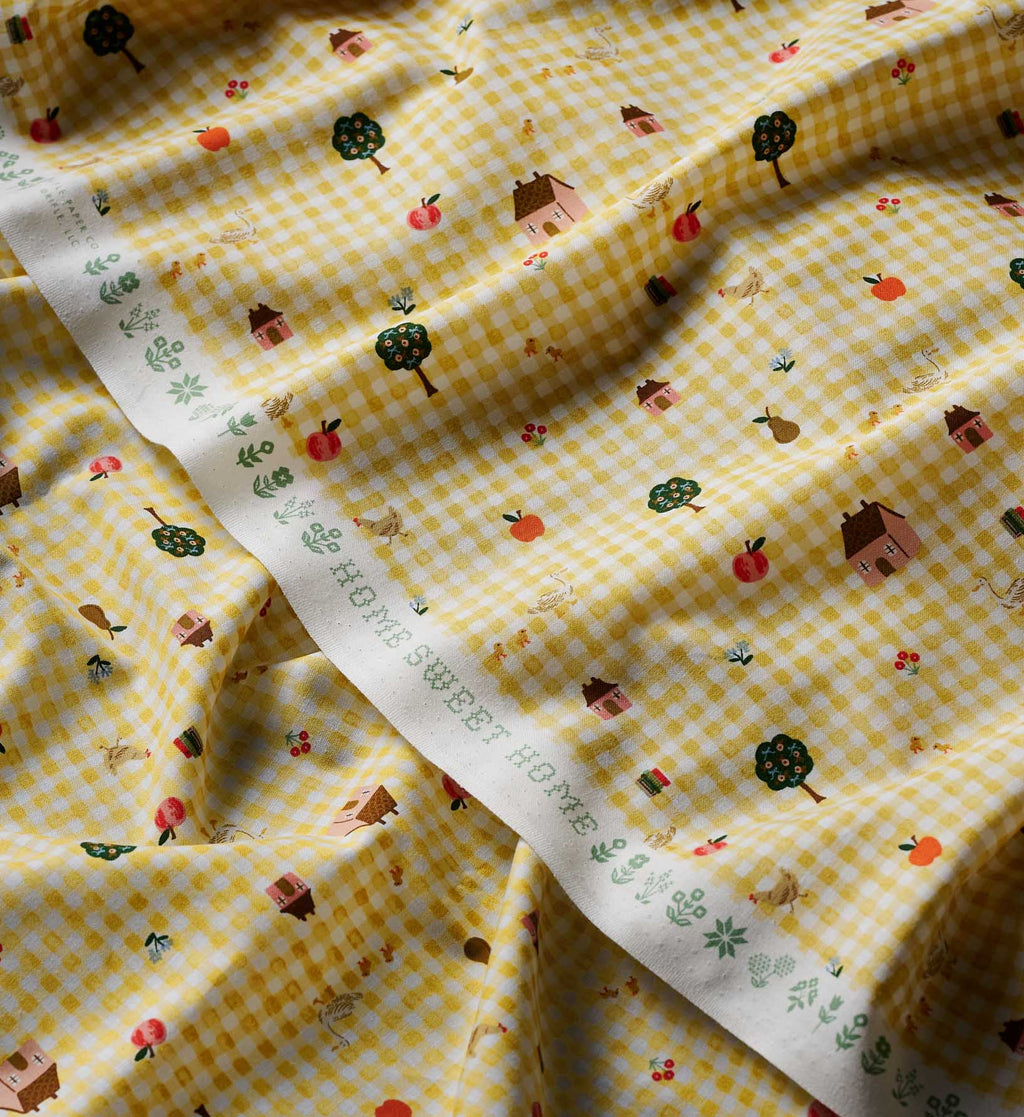 Cloverpaperco™ - Farmhouse Gingham Cotton Fabric - Butter