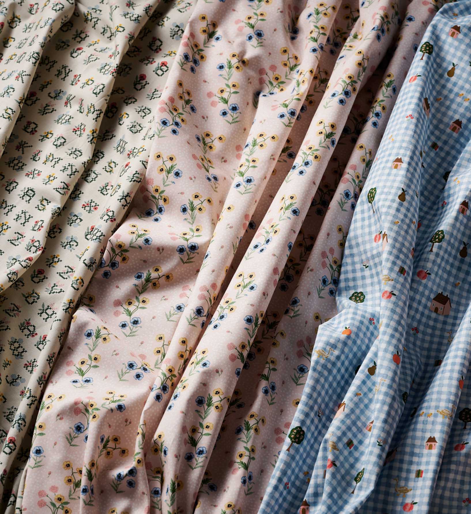 Cloverpaperco™ - Poppy Cotton Fabric - Pink