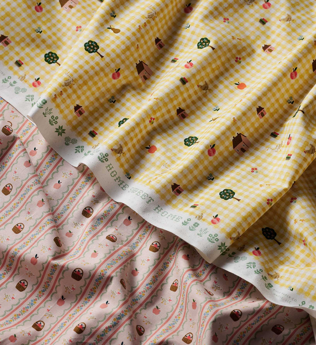 Cloverpaperco™ - Farmhouse Stripe Cotton Fabric - Pink