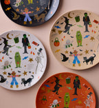 Cloverpaperco™ - Melamine Assorted Dessert Plates - Halloween Parade