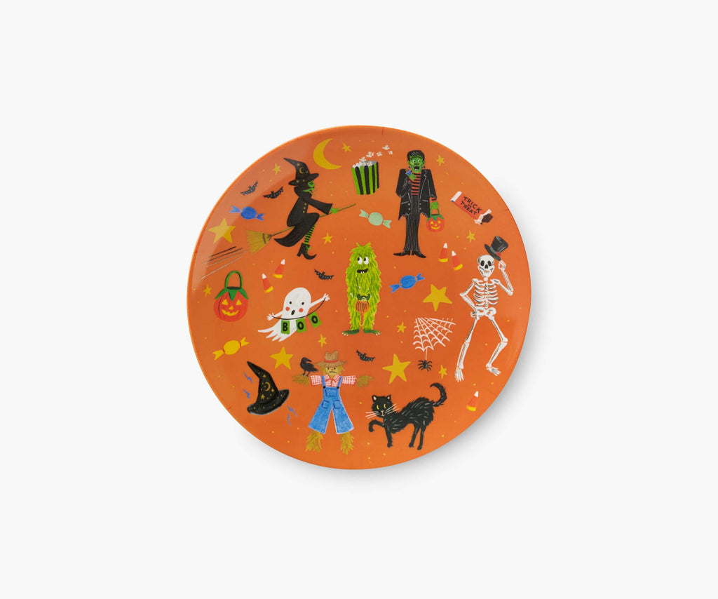 Cloverpaperco™ - Melamine Assorted Dessert Plates - Halloween Parade
