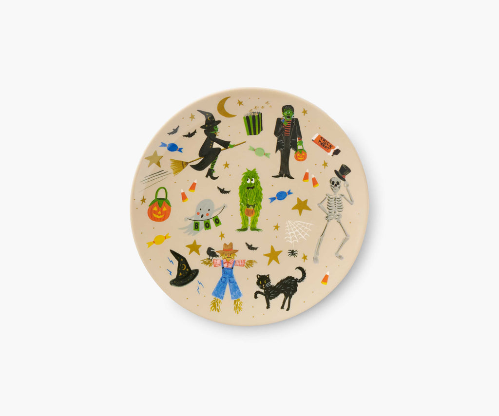 Cloverpaperco™ - Melamine Assorted Dessert Plates - Halloween Parade
