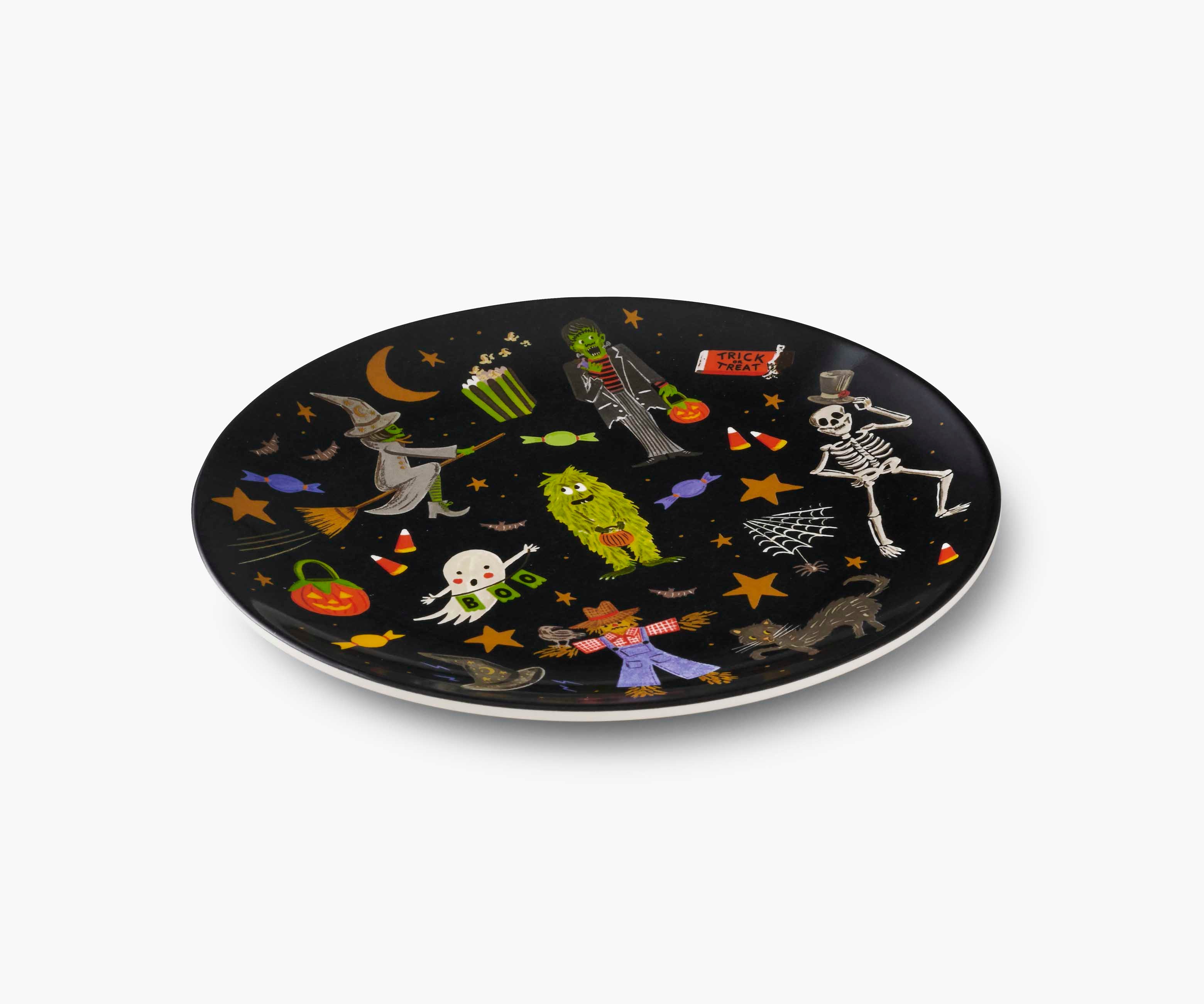 Cloverpaperco™ - Melamine Assorted Dessert Plates - Halloween Parade