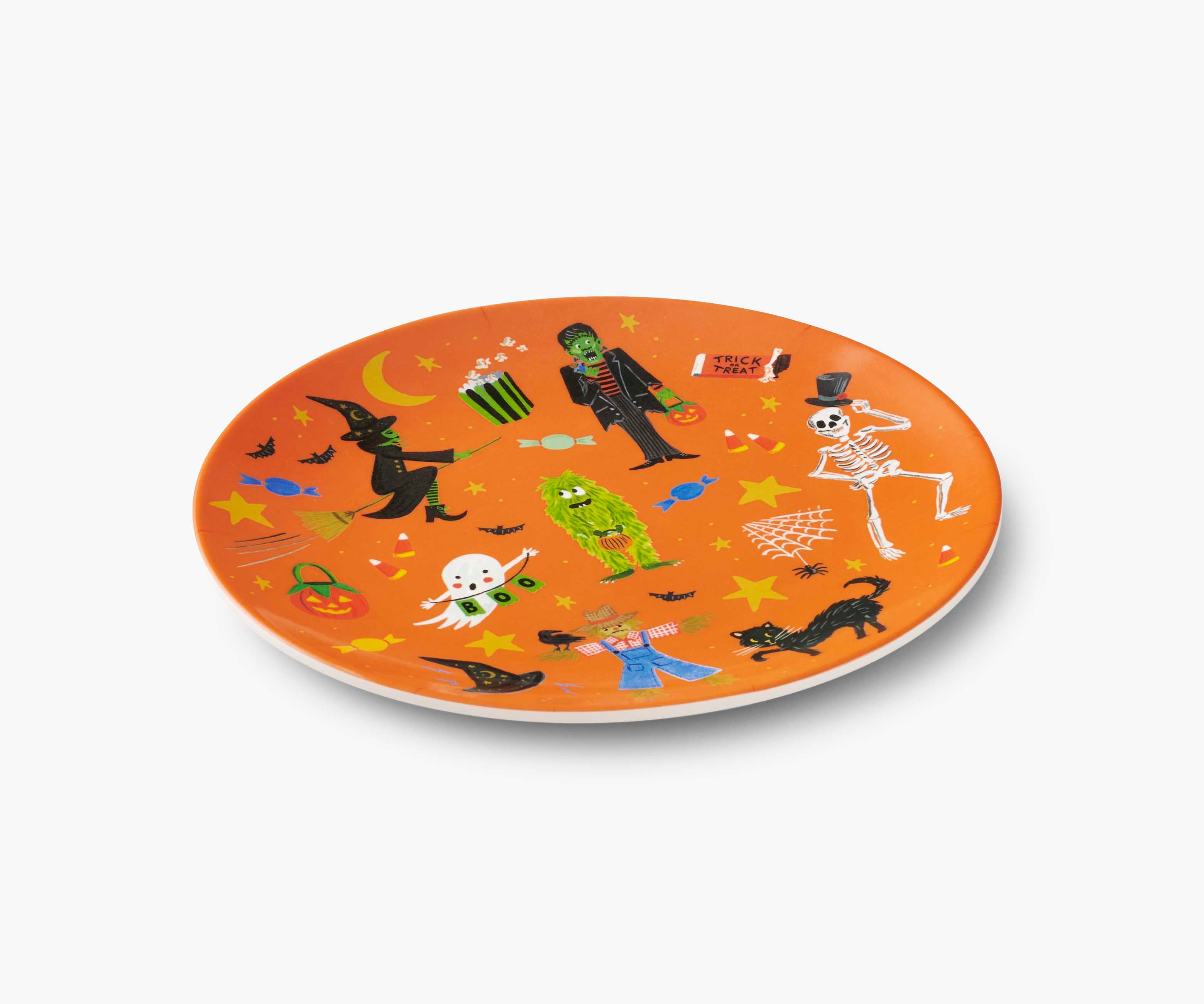 Cloverpaperco™ - Melamine Assorted Dessert Plates - Halloween Parade