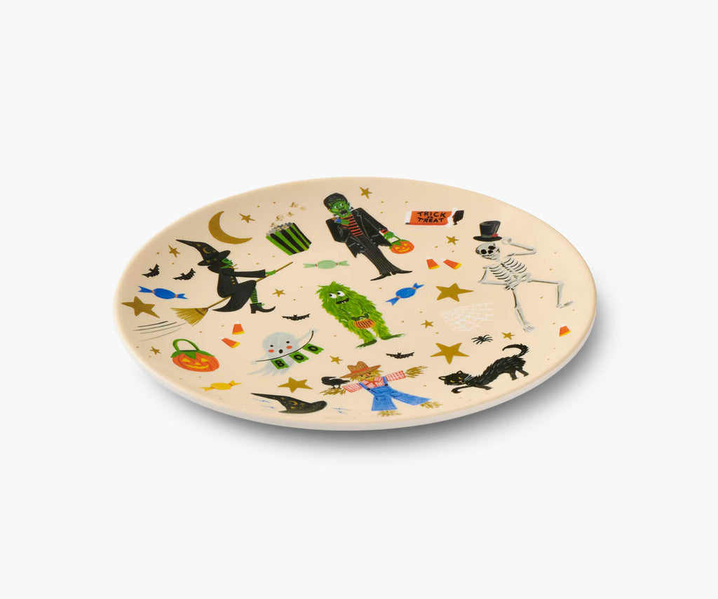 Cloverpaperco™ - Melamine Assorted Dessert Plates - Halloween Parade