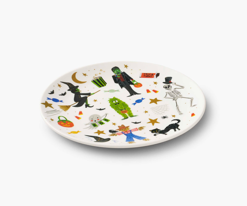 Cloverpaperco™ - Melamine Assorted Dessert Plates - Halloween Parade
