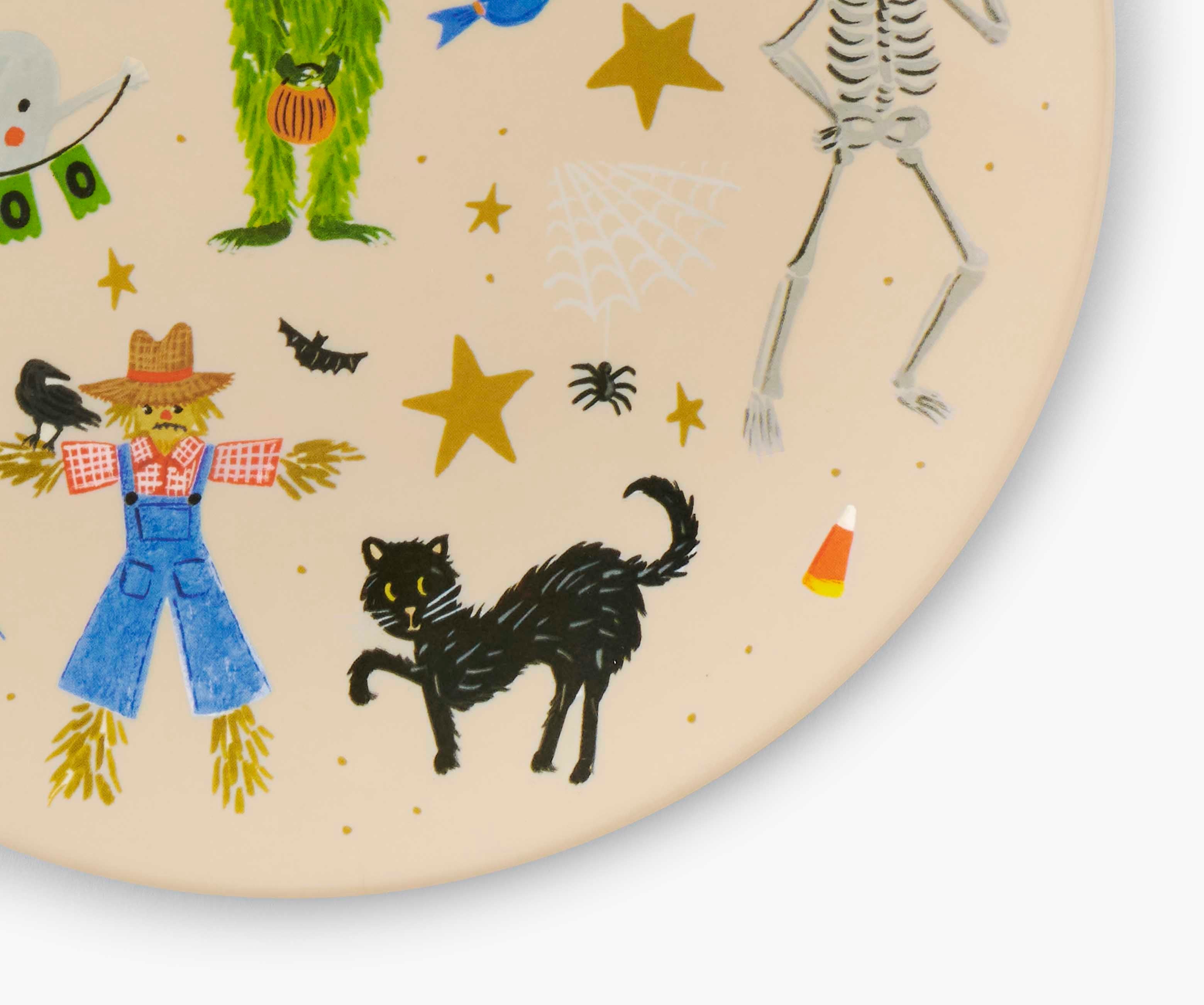 Cloverpaperco™ - Melamine Assorted Dessert Plates - Halloween Parade