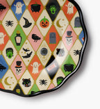 Cloverpaperco™ - Melamine Assorted Dessert Plates - Halloween Argyle
