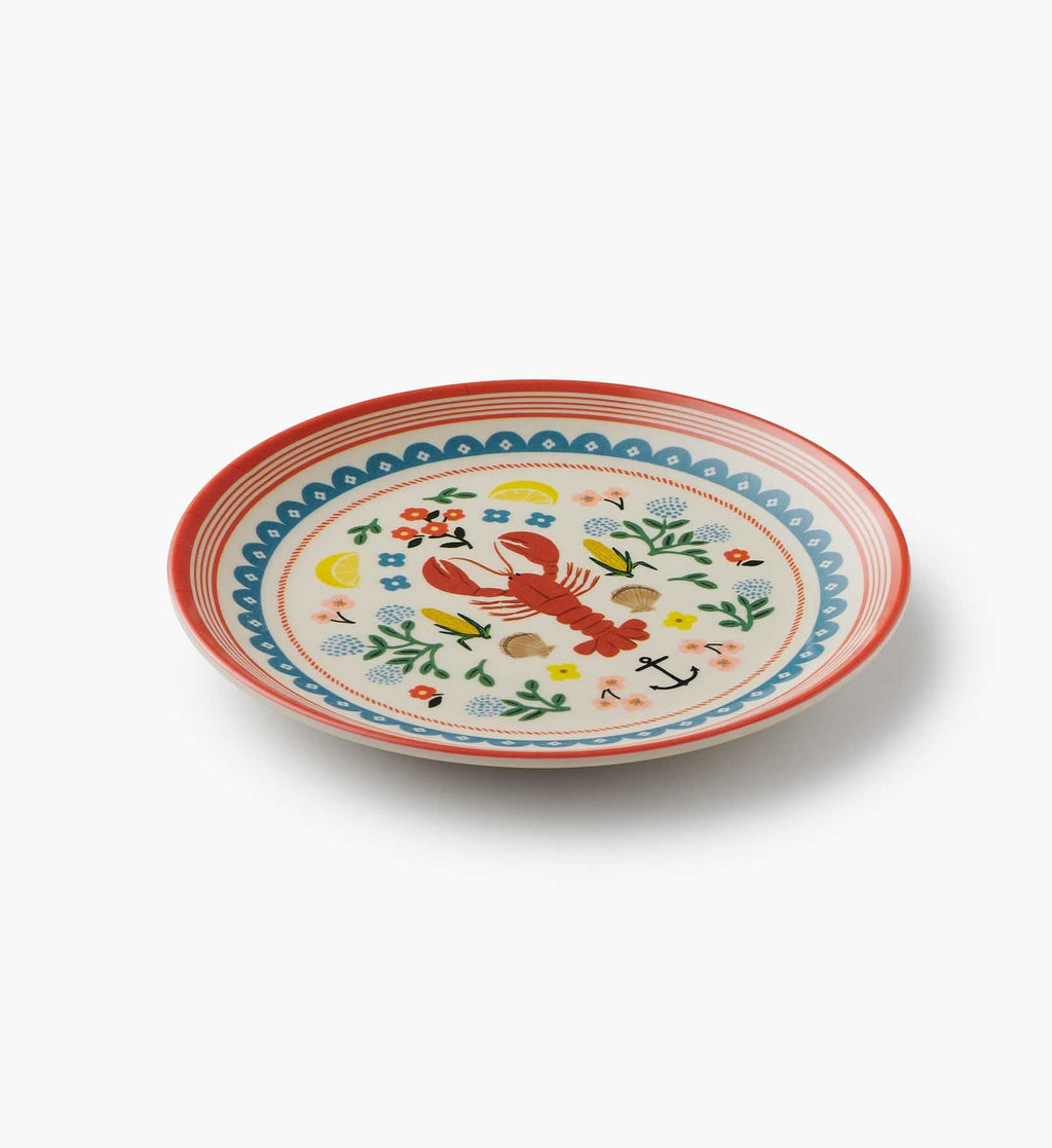 Cloverpaperco™ - Melamine Assorted Dessert Plates - Seaside