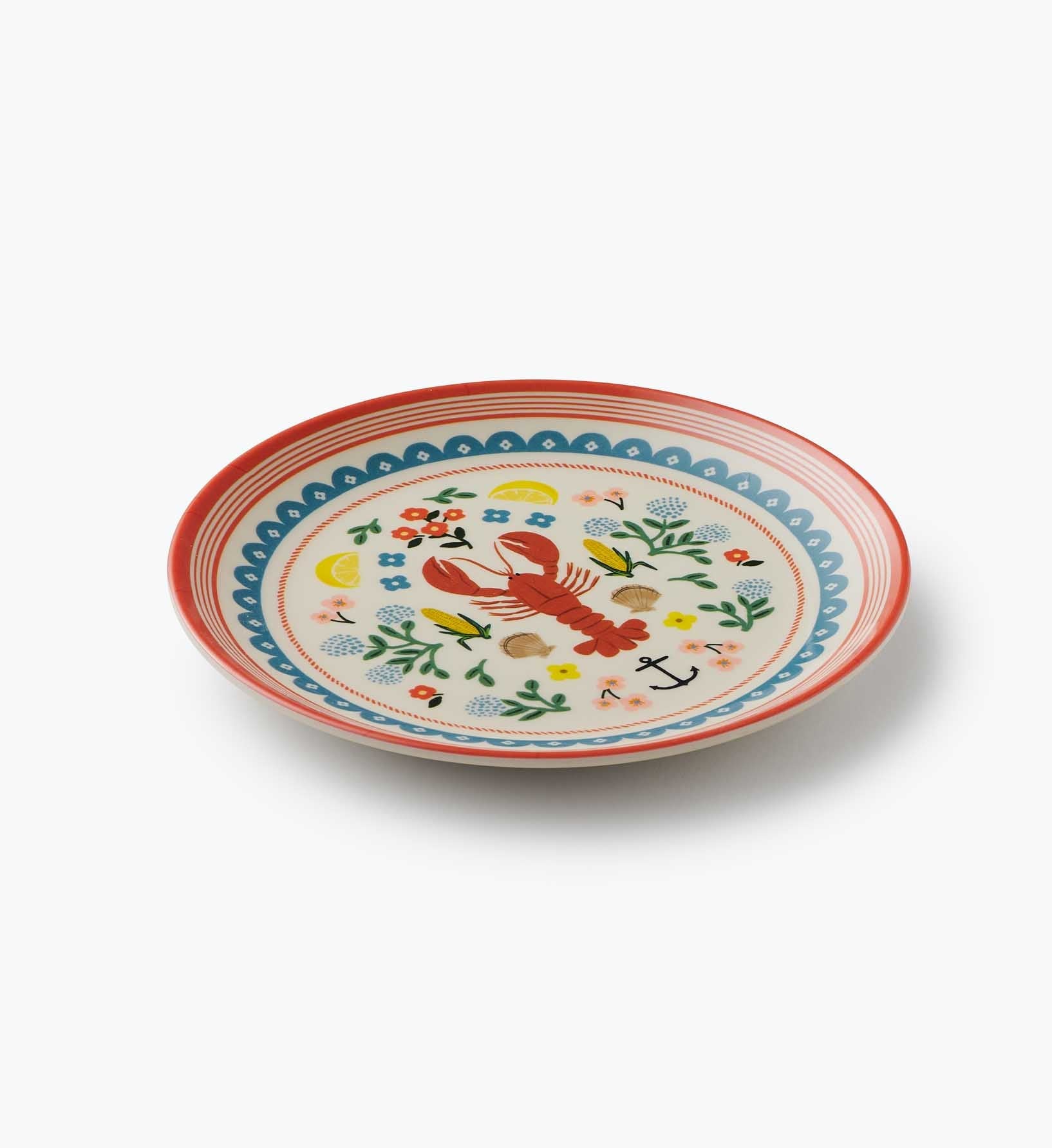 Cloverpaperco™ - Melamine Assorted Dessert Plates - Seaside