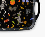 Cloverpaperco™ - Melamine Serving Platter with Handles - Halloween Parade