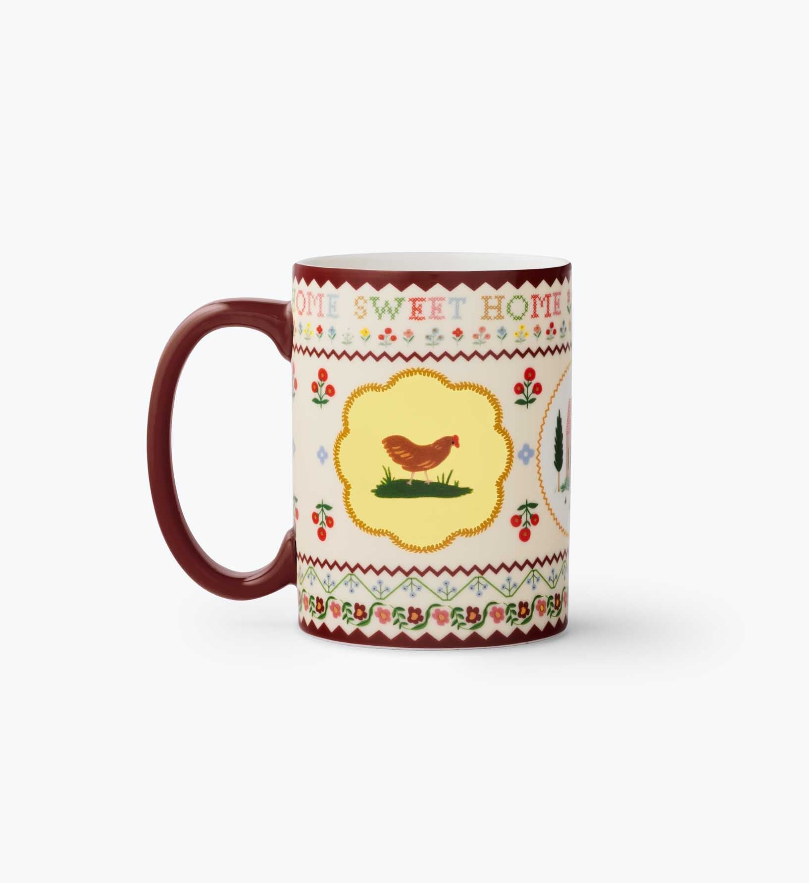 Cloverpaperco™ - Porcelain Mug - Home Sweet Home