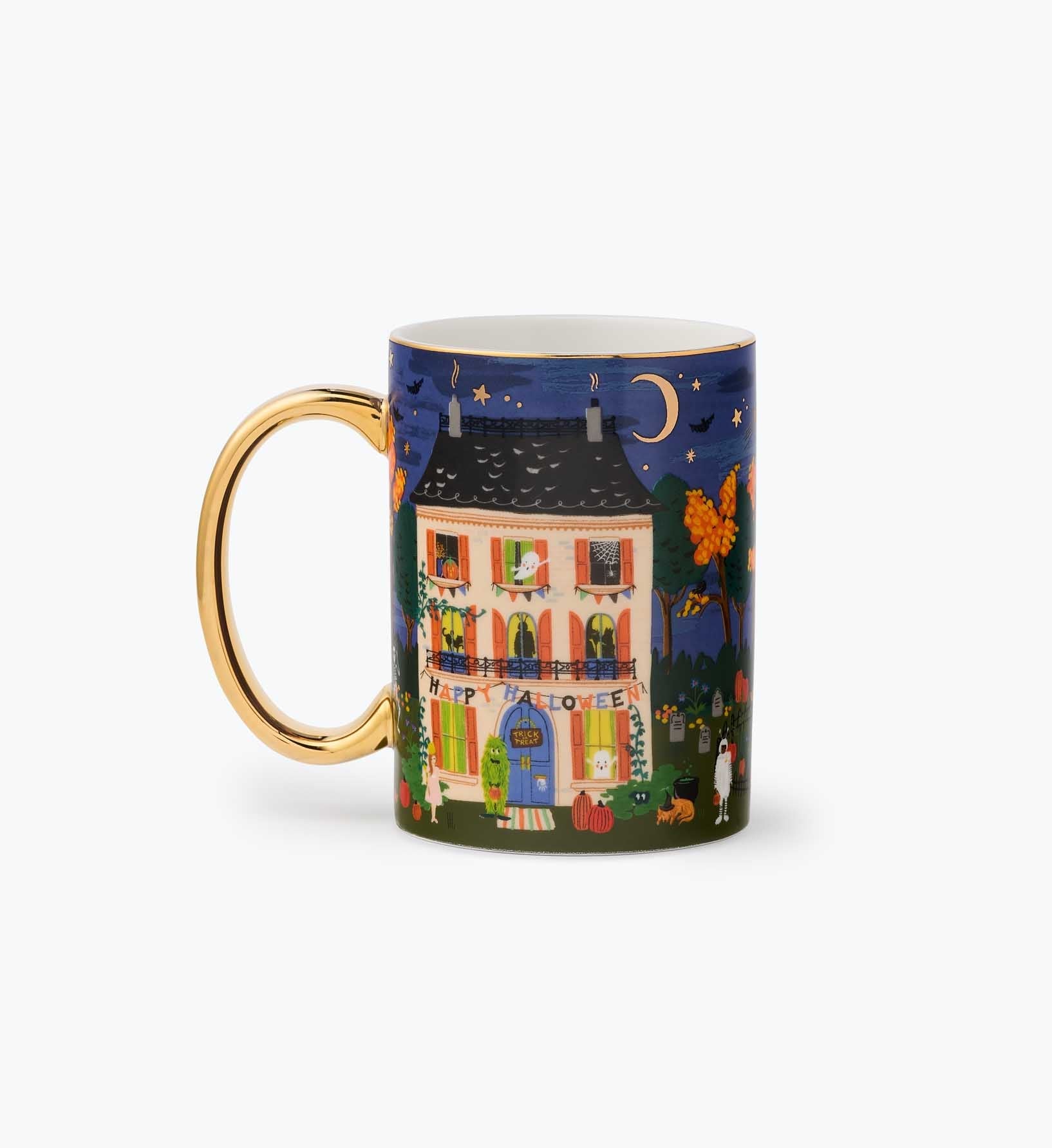 Cloverpaperco™ - Porcelain Mug - Haunted House
