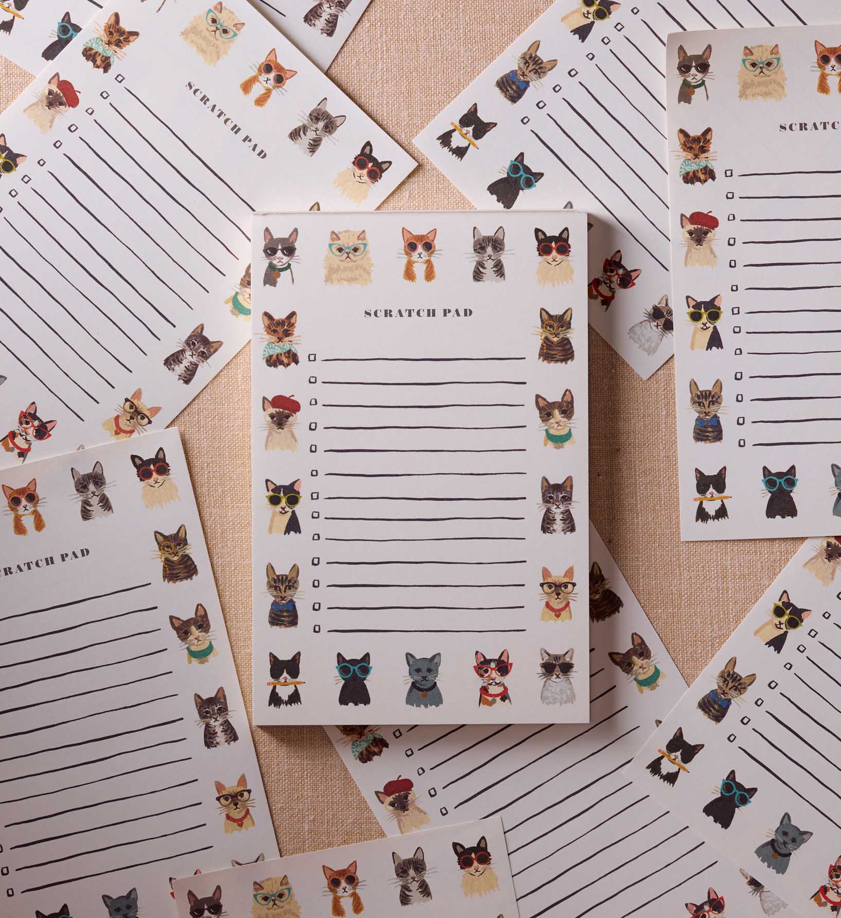 Cloverpaperco™ - Checklist Notepad - Cool Cats