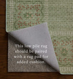 Cloverpaperco™ - Orchard Lottie Washable Rug - Green