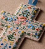 Cloverpaperco™ - Embroidered Cross - Rosette