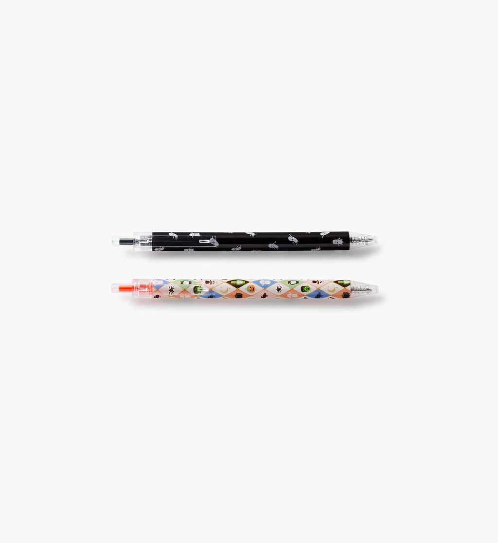 Cloverpaperco™ - Gel Pen Set of 2 - Halloween Argyle