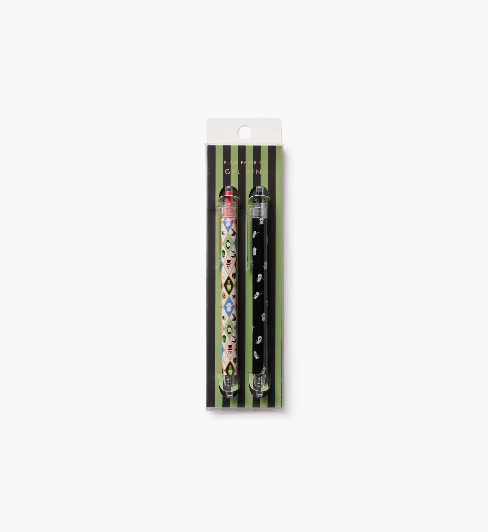 Cloverpaperco™ - Gel Pen Set of 2 - Halloween Argyle