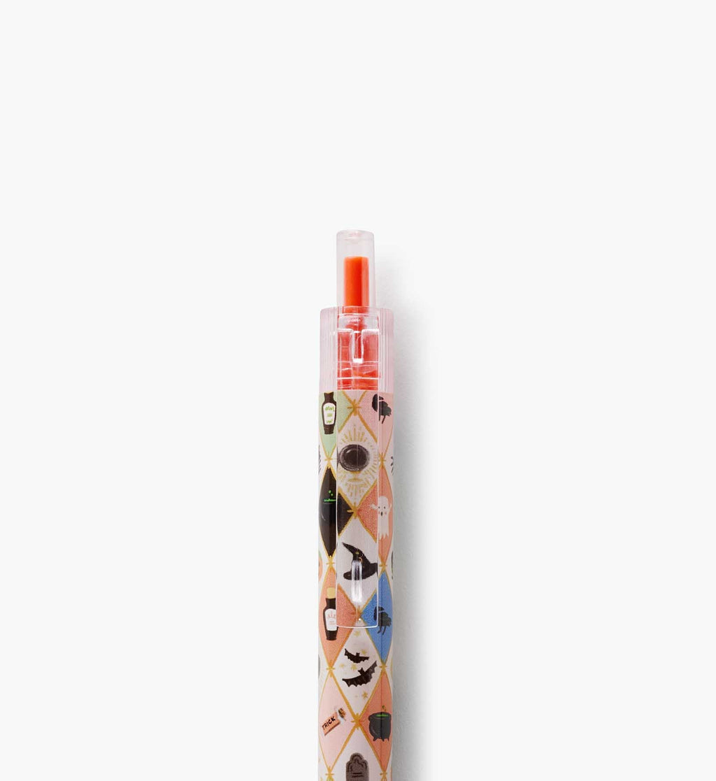Cloverpaperco™ - Gel Pen Set of 2 - Halloween Argyle