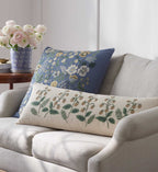 Cloverpaperco™ - Embroidered Lumbar Pillow Cover - Strawberry Fields