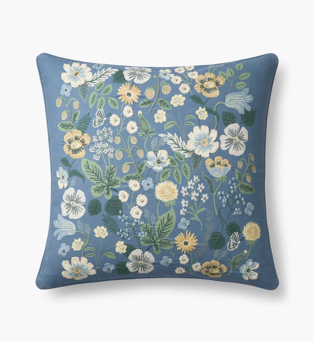 Cloverpaperco™ - Embroidered Pillow Cover - Strawberry Fields Green