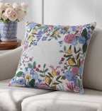Cloverpaperco™ - Embroidered Pillow Cover - Garden Party Ivory
