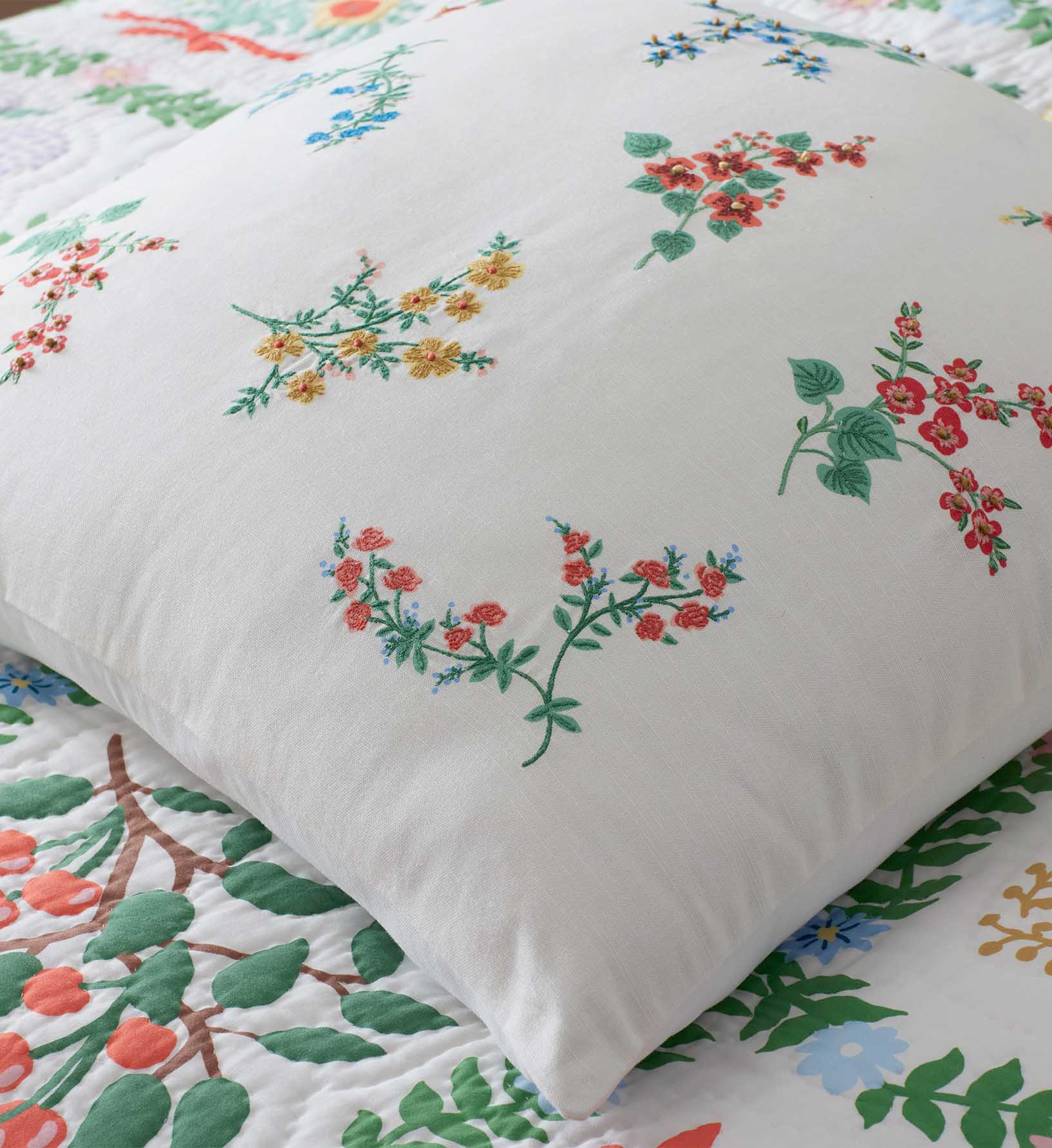 Cloverpaperco™ - Embroidered Pillow Cover - Amelia
