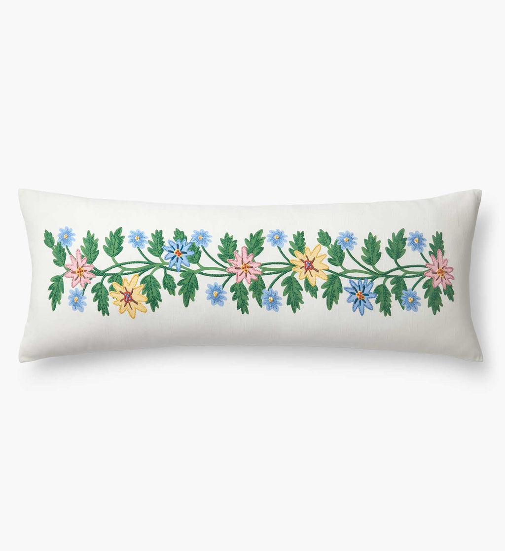Cloverpaperco™ - Embroidered Lumbar Pillow Cover - Helena