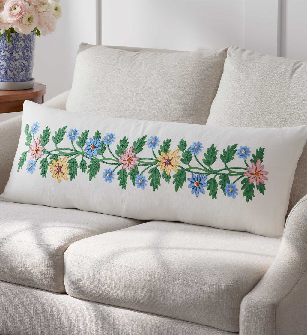 Cloverpaperco™ - Embroidered Lumbar Pillow Cover - Helena