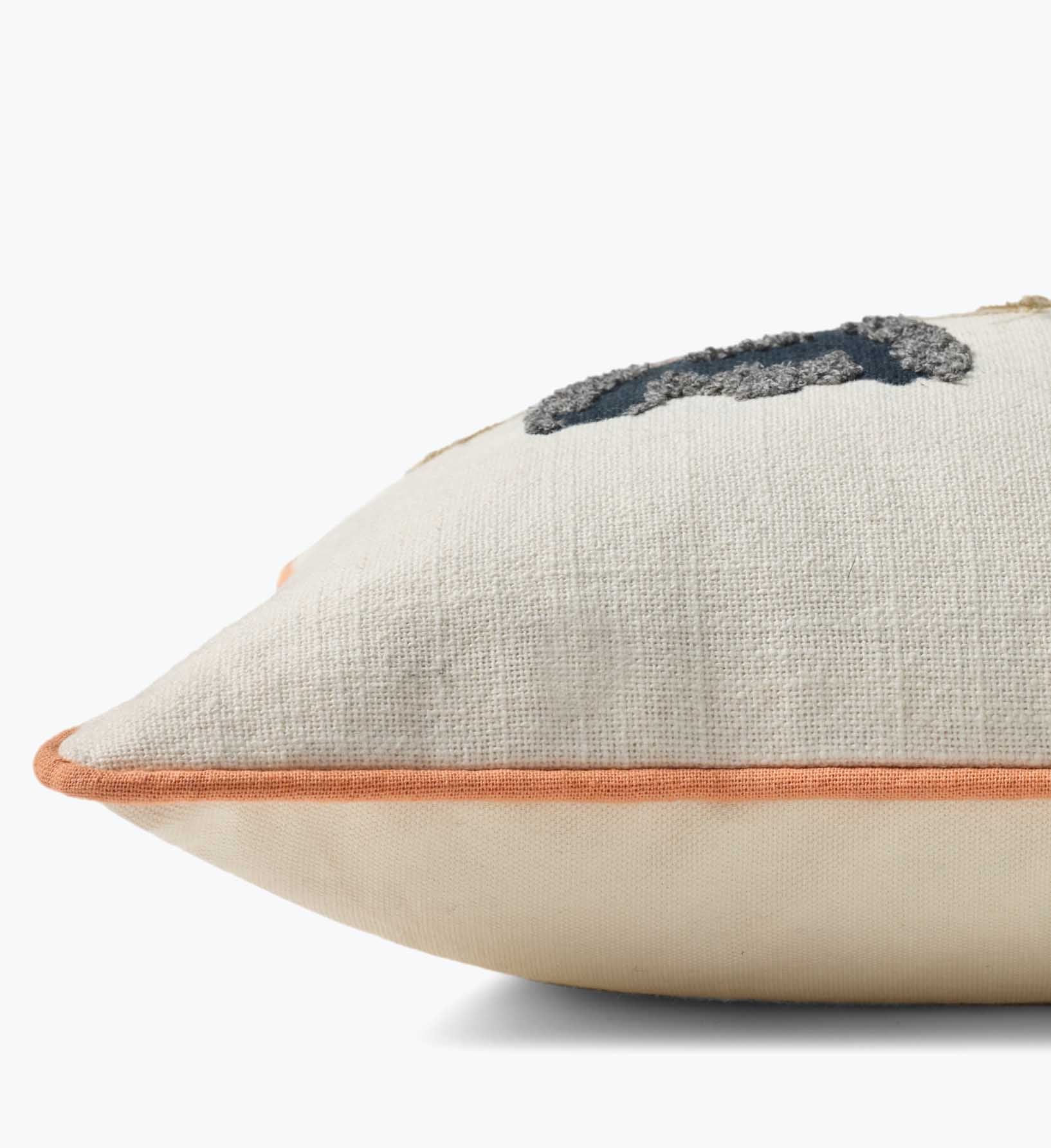 Cloverpaperco™ - Cool Cats Embroidered Lumbar Pillow - White