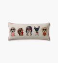 Cloverpaperco™ - Hot Dogs Embroidered Lumbar Pillow - White
