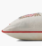 Cloverpaperco™ - Hot Dogs Embroidered Lumbar Pillow - White