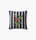 Cloverpaperco™ - Raspberries Embroidered Pillow - Navy