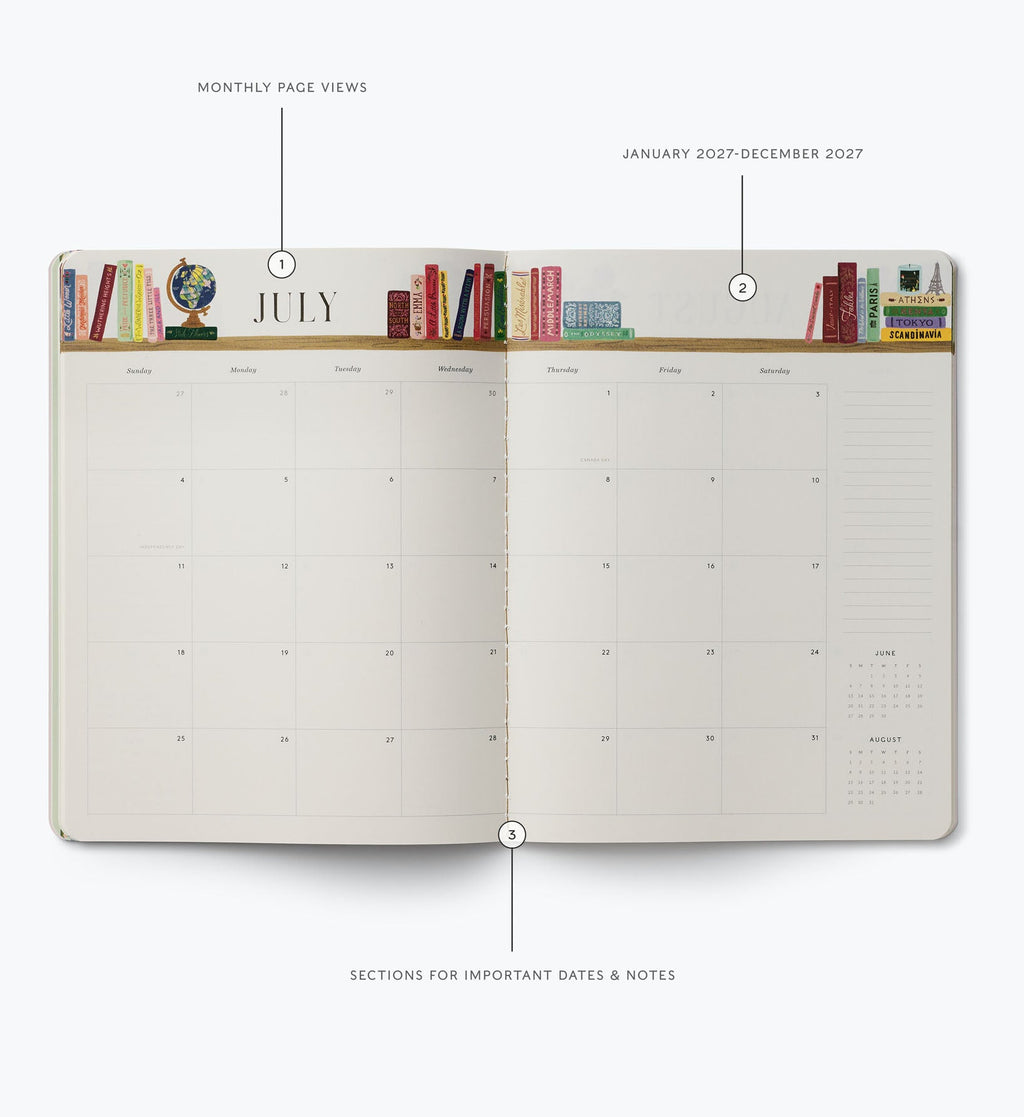 Cloverpaperco™ - 2027 12-Month Appointment Notebook - Ladies Night Book Club