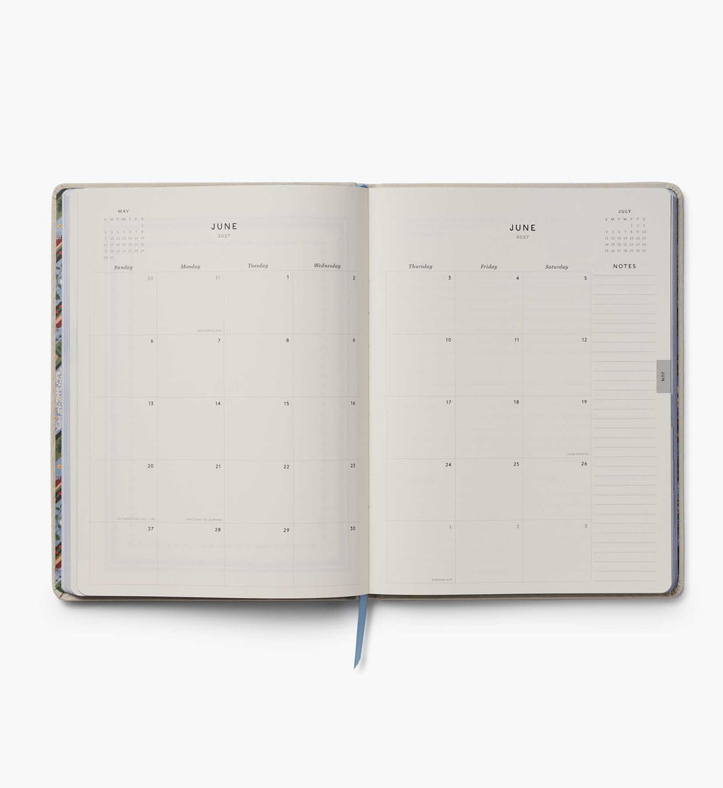Cloverpaperco™ - 2027 12-Month Embroidered Bookbound Planner - Heritage Sampler