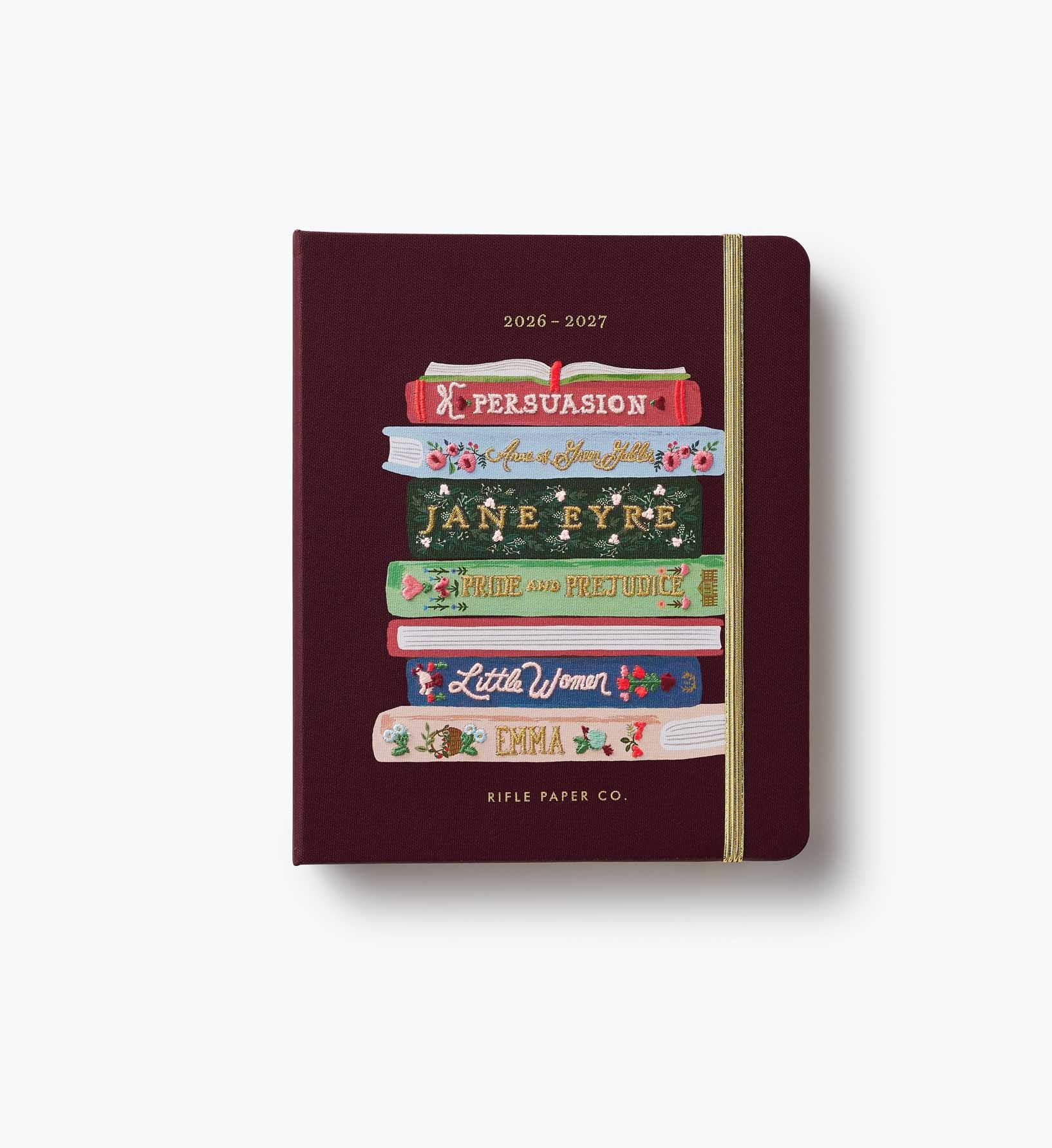 Cloverpaperco™ - 2026-2027 17-Month Academic Covered Spiral Planner - Ladies Night Book Club