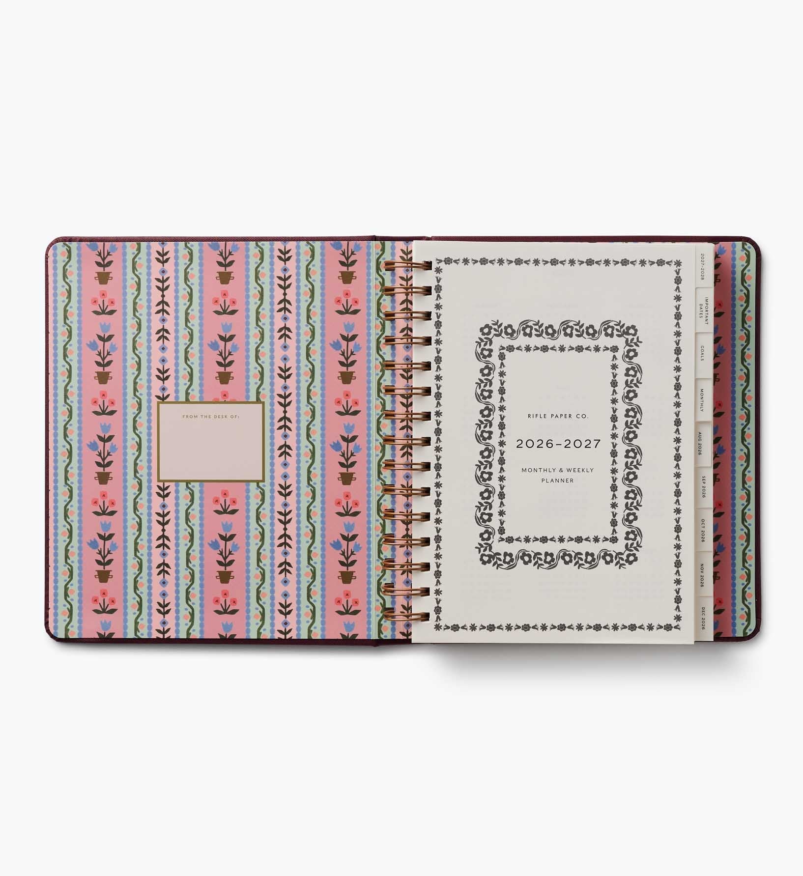 Cloverpaperco™ - 2026-2027 17-Month Academic Covered Spiral Planner - Ladies Night Book Club