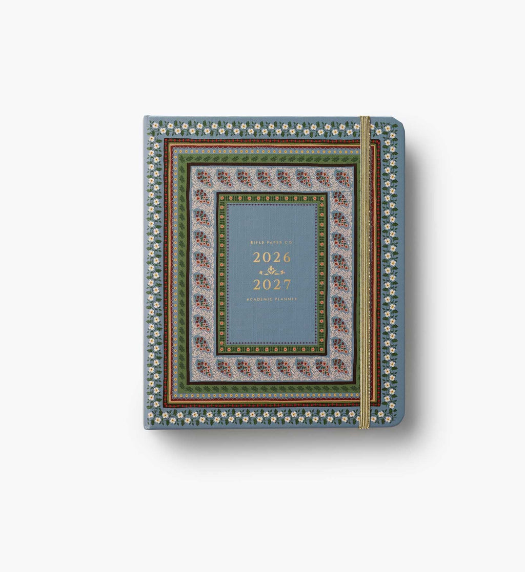 Cloverpaperco™ - 2026-2027 17-Month Academic Covered Spiral Planner - Paisley